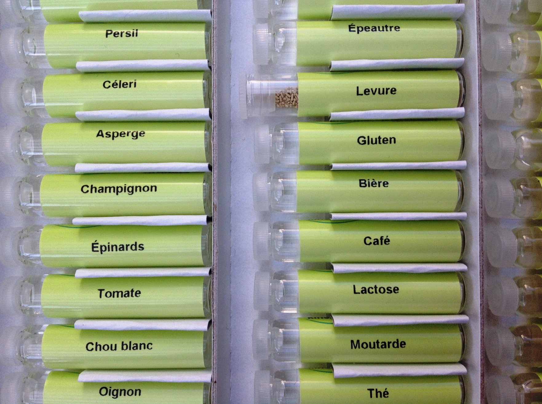 Test d&acute;allergies alimentaires